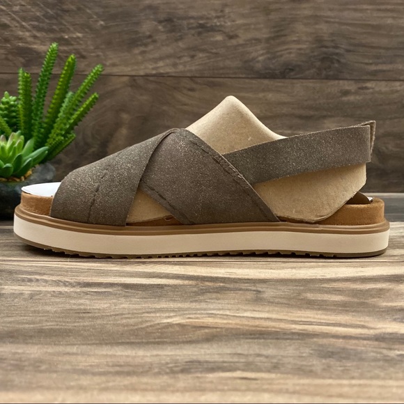 NIB Toms Marisa Cross Strap Slingback Flat Sandal - Picture 9 of 13